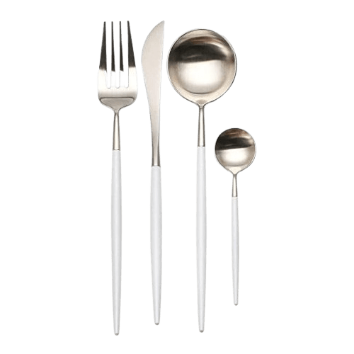 S.STEEL CUTLURY (POLISH & COLOR) SET OF 4